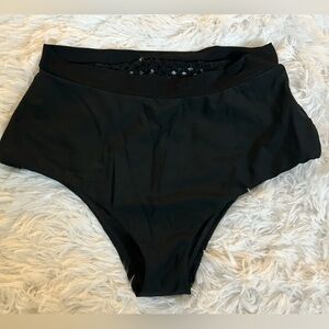 Black high waisted bikini bottoms